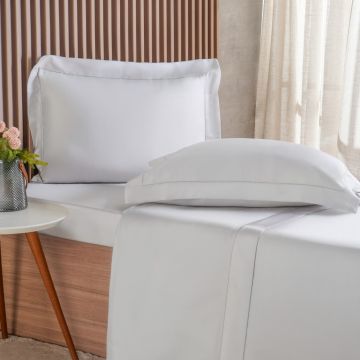 JOGO DE CAMA 300 FIOS RICAMO - QUEEN -